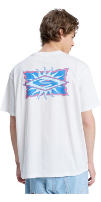 2026 Quiksilver Hommes Étoile De Mer Tampon T-Shirt EQYZT08284 - Snow White