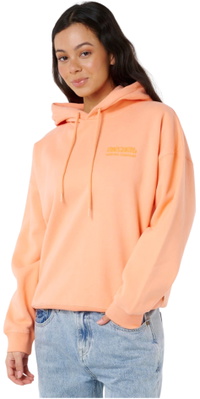 2026 Rip Curl Womens Surf Puff Heritage Hoodie 06AWFL - Papaya