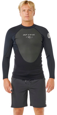 2026 Rip Curl Hommes Omega 1.5mm Veste à Manches Longues 12OMWJ - Black