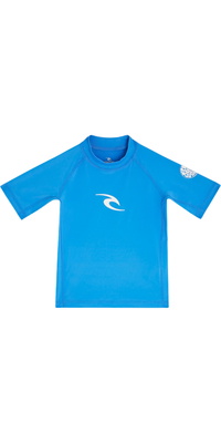 2026 Rip Curl Toddler Waves UPF Short Sleeve Rash Vest 136TRV - Blue Gum