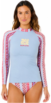2026 Rip Curl Femmes Coastal Gilet De Repos à Manches Longues Instinct UPF 1A2WRV - Multico