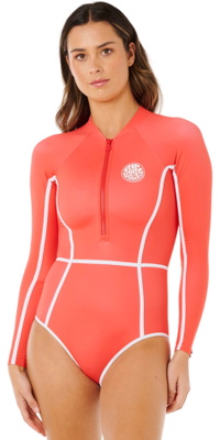 2026 Rip Curl Femmes Combinaison De Surf Classique à Manches Longues 19FWRV - Red