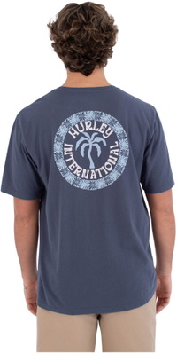 2026 Hurley Hommes Palm T-Shirt HSP26MMTS09552435 - Navy