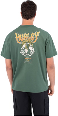 2026 Hurley Hommes T-Shirt De Feu HSP26MMTS09554310 - Jungle