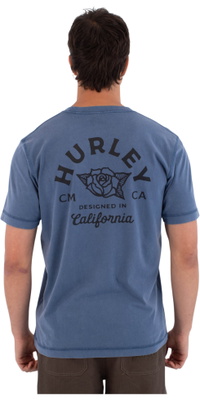 2026 Hurley Hommes Presse D'impression Sider T-Shirt MTSEU00025317 - Grey Teal