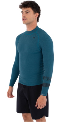 2026 Hurley Hommes Plus Texture 1.5/ 1mm Veste De Combinaison MSJ0013109 - Black / Bleu Ciel