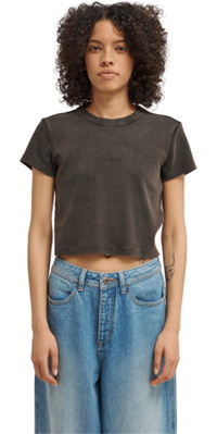 2026 Element Femmes T-Shirt Basique Crop ELJKT00117 - Off Black