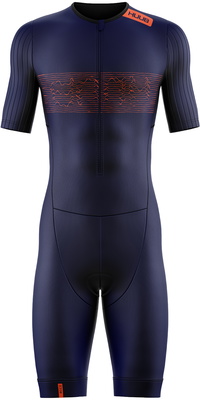 2026 HUUB Mens Contour Tri Suit CONTSNO - Navy / Orange