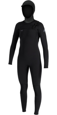 2026 O'Neill Femmes Epic 6/4mm Chest Zip &agrave; Capuche Combinaison N&eacute;opr&egrave;ne 5653 - Black