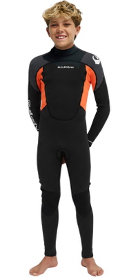 2026 Quiksilver Enfants Prologue+ 5/4/3mm Back Zip Combinaison N&eacute;opr&egrave;ne 25CW213509 - Fiery Coral