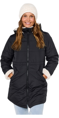 2026 Rip Curl Femmes Série Anti-Anoeta Veste Longue à Ligne 03PWJA - Washed Black