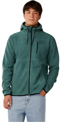 2026 Rip Curl Hommes Partis Polar Zip Thru Fleece 08VMFL - Muted Green