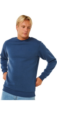 2026 Rip Curl Hommes Classic Surf Crew Sweat à Capuchon 0APMFL - Light Navy