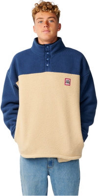 2026 Rip Curl Hommes Streamline Demi-Col Polar Zip Thru Fleece 0CPMFL - Khaki Sand