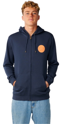2026 Rip Curl Hommes Fluidité Zip Thru Fleece 0CQMFL - Dark Navy