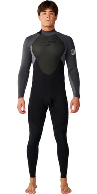 2026 Rip Curl Hommes Omega 3/2mm Back Zip Combinaison N&eacute;opr&egrave;ne 189MFS - Grey