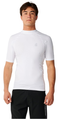 2026 Rip Curl Mens S-Series UPF Perf Short Sleeve Rash Vest 18EMRV - White