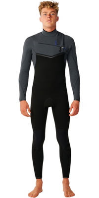 2026 Rip Curl Hommes E-Bomb 4/3mm Chest Zip Combinaison N&eacute;opr&egrave;ne 17RMFS - Charcoal Grey