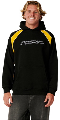 2026 Rip Curl Hommes Panneau Darchive Ride Hoodie 0D1MFL - Black