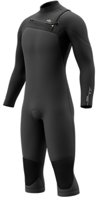 2026 Mystic Hommes Motion 4/3mm Chest Zip Manches Longues Short Leg Combinaison N&eacute;opr&egrave;ne 35000.270010 - Black