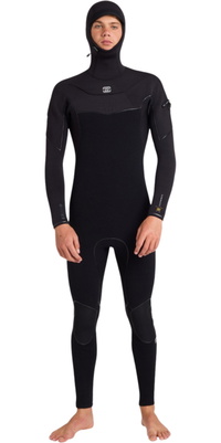 2026 Billabong Hommes Furnace Ultra Gullwing 5/4mm &agrave; Capuche Combinaison N&eacute;opr&egrave;ne ABYW200125 - Black