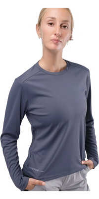 2026 Zhik Femmes Manches Longues UVActive Top Tech ATP-0071-W-SLT - Slate