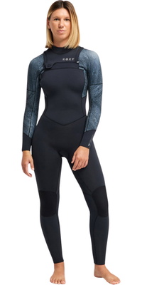 2026 Roxy Femmes Swell Natural 4/3mm Chest Zip Combinaison N&eacute;opr&egrave;ne 26BW213509 - Bandana
