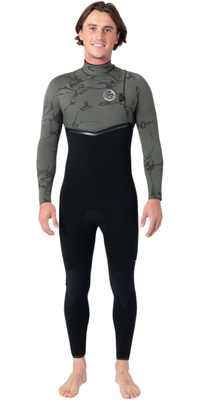 2026 Rip Curl Hommes E-Bomb 3/2mm Zip Free Combinaison N&eacute;opr&egrave;ne 17OMFS - Deep Cactus