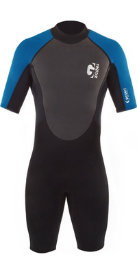 2026 Gul Enfants G-Force 3mm Back Zip Shorty Combinaison Néoprène GF3307-B7 - Black / Zafir