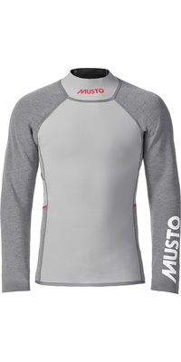 2026 Musto Hommes Flexlite Vapour 1.0 Manches Longues Combinaison Néoprène Top 82068 - Grey Marl