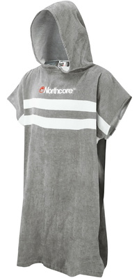 2026 Peignoir De Plage à Capuche « Beach Basha Stripe » D Northcore / Poncho NOCO241 - Grey