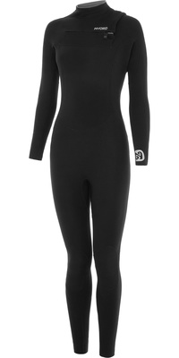 2025 Nyord Femmes Furno Warmth 5/4mm Chest Zip Combinaison Néoprène FWW54001 - Black