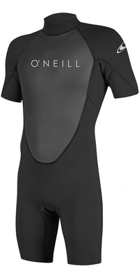 2025 ONeill Hommes Reactor II 2mm Back Zip Shorty Combinaison Néoprène 5041 - Black
