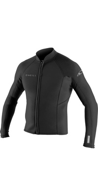 2026 ONeill Mens Reactor II 1.5mm Neoprene Front Zip Jacket 5046 - Black
