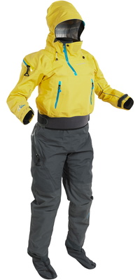 2025 Palm Femmes Bora Touring Kayak Drysuit 12383 - Yellow / Jet Grey