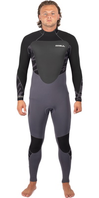 2025 Gul Hommes Response 5/3mm GBS Back Zip Combinaison Néoprène RE1213-C1 - Grey / Black