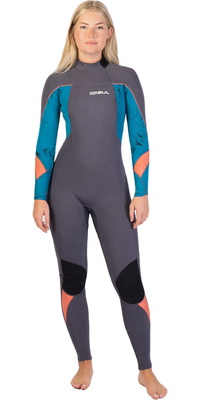 Gul Femmes Response 3/2mm GBS Back Zip Combinaison Néoprène RE1232-C1 - Grey / Marbel