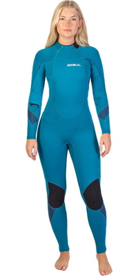 2025 Gul Femmes Response 3/2mm GBS Back Zip Combinaison Néoprène RE1232-C1 - Teal / Marbel