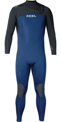 2026 XCEL Mens Axis 3/2mm Chest Zip Wetsuit MN32ZAX4 - Navy / Black