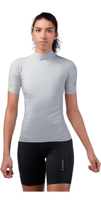 Zhik Womens Eco Spandex UPF50+ Short Sleeve Top DTP-0067-W-PLT - Platinum