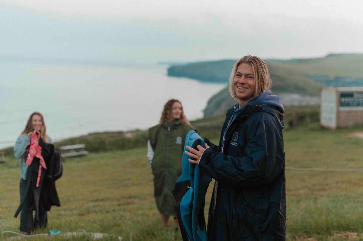 Ponchos de change sur la plage