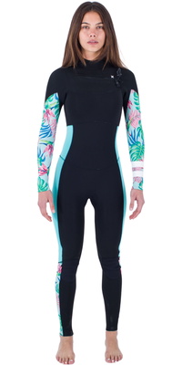 Hurley Femmes Plus Printed 3/2mm Chest Zip Combinaison Néoprène WFS0012322 - Java Tropical