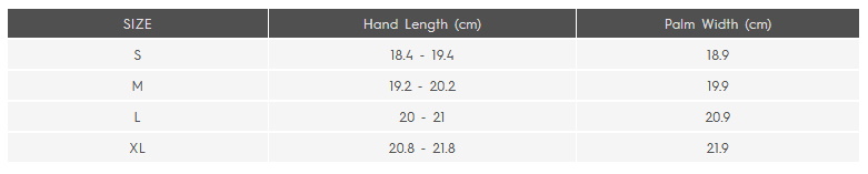 Quiksilver Mens Gloves 22 (image) 0 Tableau des tailles